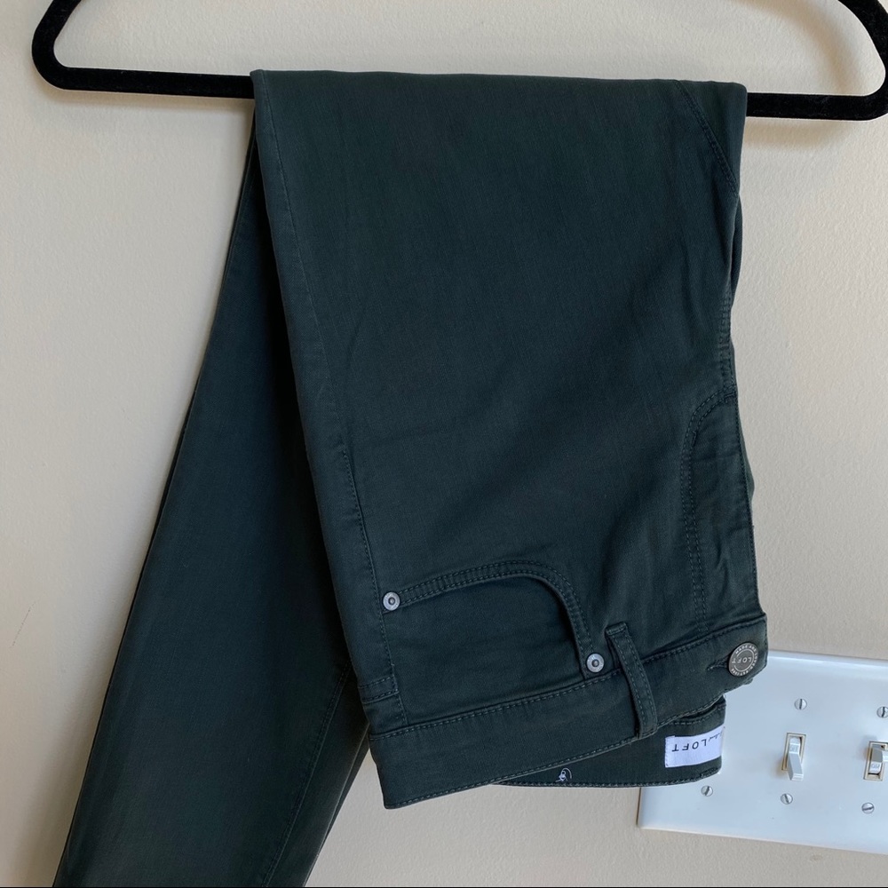 LOFT dark green jeans (4) (6)